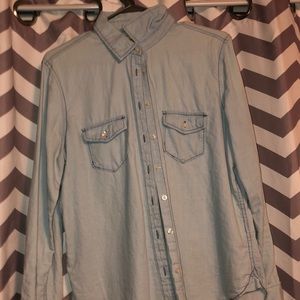 Blue button down long sleeve
